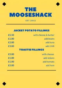Mooseshack menu page 2