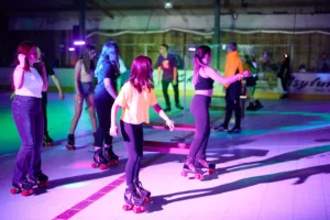 kids roller skating in Leicestershire
